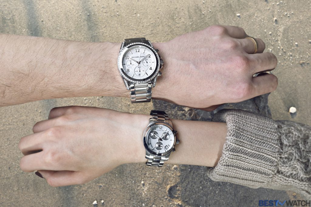 Oversized Lennox Silvertone Watch  Michael Kors