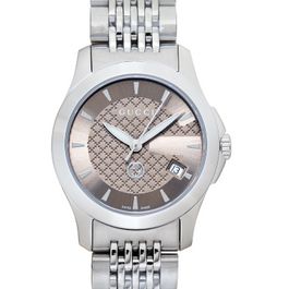 G-Timeless 棕色錶面女士裝不銹鋼石英手錶